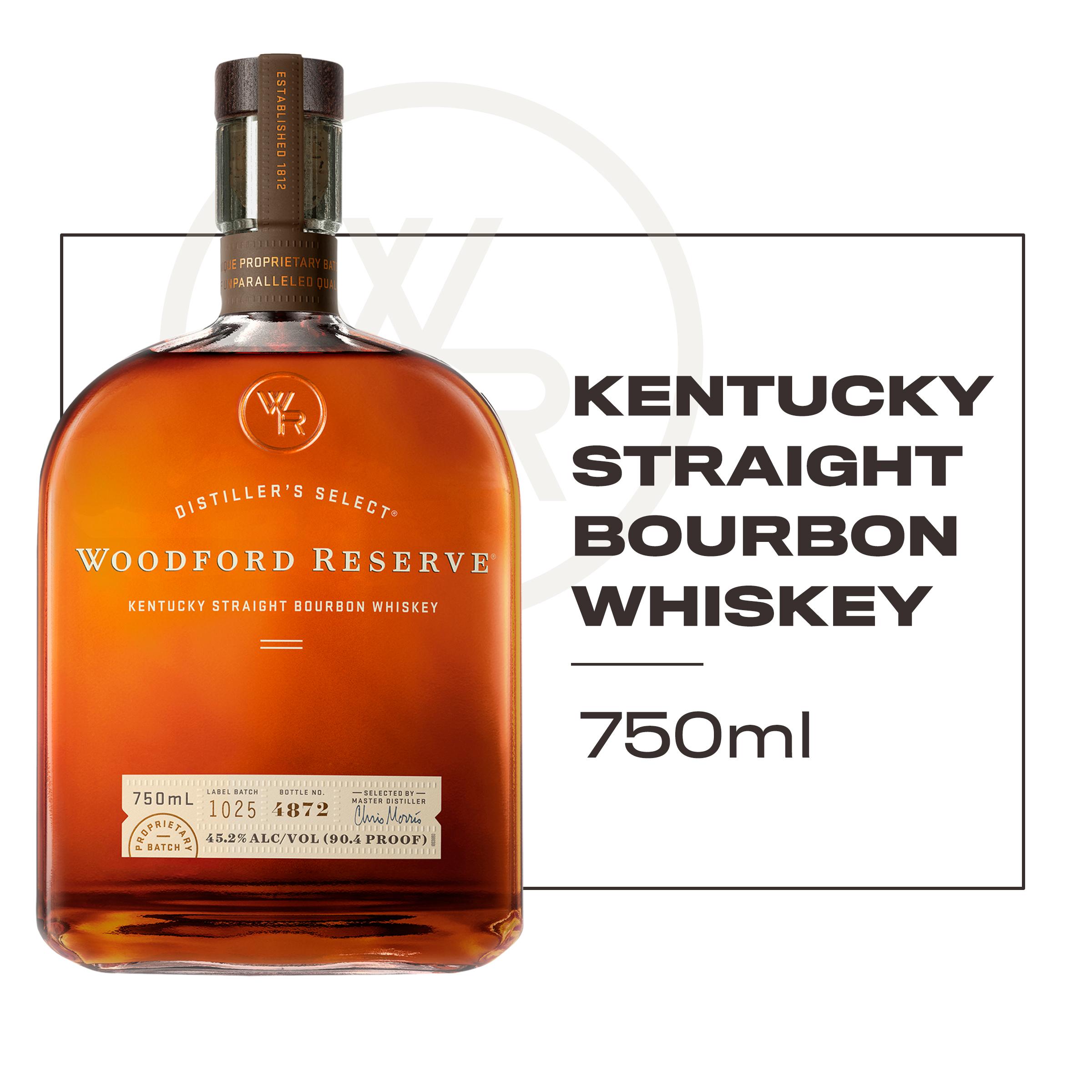 Woodford reserve kentucky straight bourbon whiskey bottle